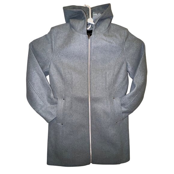 Vince Camuto Womens Size Large Blue Hooded Coat Trench L Lrg Winter - Picture 1 of 11